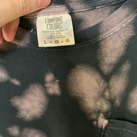 Comfort Colors Black and Pink Tie-Dye Tee VALDOSTA STATE ADPI - Picture 3 of 4